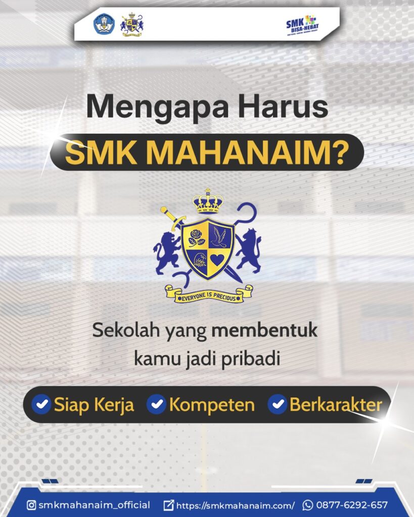 Sekolah Mahanaim: Sekolah Swasta Populer Bekasi. Mencetak lulusan kreatif berkarakter SMART yang siap bersaing di industri kreatif global.